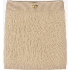Beige Skirts Children's Clothing Angel's Face Girls Beige Knitted Faux Fur Skirt