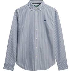 Superdry Dam Skjortor Superdry Slim Fit Oxfordskjorta Bomull Lång Ärm - Blå
