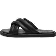Woden Badesandaler Woden Pantoletter Lotta Cross Mule Sandaler - Black