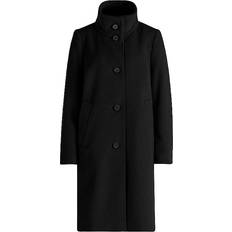 Betty Barclay Dame Frakker Betty Barclay Elegant Uldfrakke Med Krave Uld - Sort