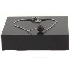 Brown Bracelets A Bijoux Stainless Steel Bracelet 1 Mahogany Obsidian Bead Stones Minerals
