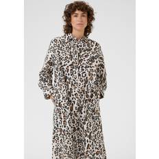 Multifärgade - Oversize Klänningar Part Two Bomull Leopardmönstrad Skjortklänning - Dam