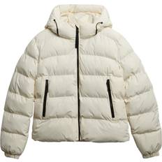 Superdry Outerwear Superdry Hooded Sports Puffer Jacket - White