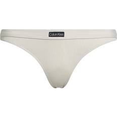 Calvin Klein Beige Badetøj Calvin Klein Dipped Bikini Bottoms CK Rib - Beige