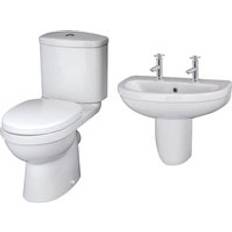 Water Toilets Balterley Vito Bathroom Round Ceramic Bundle 550mm 2 Tap