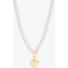 Polished Padlock Short Necklace - White