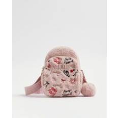 River Island Handväskor River Island Girls Pink Borg Doodle Cross Body Bag