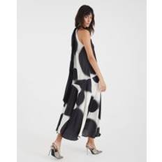 River Island Womens Cream Halter Neck Spot Satin Slip Dress