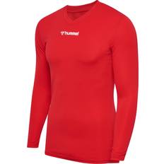 Genanvendt materiale - Unisex T-shirts Hummel Essential Tee L S Funktionsskjorte - Rød/Hvid