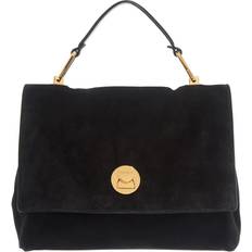 Coccinelle Liya Leather Suede Handbag 30 cm - Black