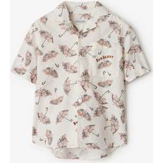 Short Sleeves Shirts Burberry Childrens Cotton Umbrella Calico