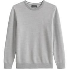 Marc O'Polo Herre Sweatere Marc O'Polo Crewneck Cotton Slub Piqué Struct Mand Silver Gray