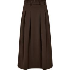 Brun Nederdele Co'Couture Anyacc Pleat Skirt Uld Plisseret Nederdel - Brun