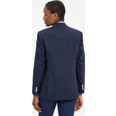 Gant Blazere Gant Dame Regular Fit Club Blazer Med Nålestriber - Navy