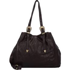 Campomaggi Toteväskor Campomaggi Lidia Shopper Bag Leather Tote Bag - Dark Brown