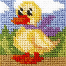 Needlepoint Kit My First Embroidery Mini Duck