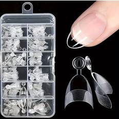 Nagelprodukter Temu Almond Shape Short False Nails Set - Clear Glossy