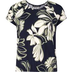 Unisex - Viskose T-shirts Betty Barclay Print T-shirt Elastisk Talje Top - Mørkeblå