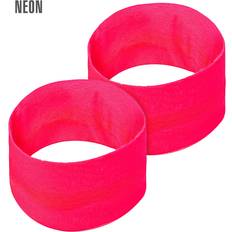 80er Jahre Neonpinkes Schweißarmband 2er Set