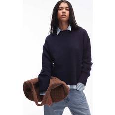 & Other Stories Tops & Other Stories Crew Neck Sweater Dark Navy Blue