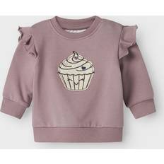 Lilla Sweatshirts Børnetøj Name It Is Sweatshirt NBFNILDA Toadstool - Creme/Blå/Lysviolet/Sort