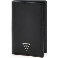 Guess Card Cases Guess Genuine Leather Credit Card Holder - Black