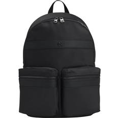 Quantic Twill Backpack With Stacked Logo Trim - Svart