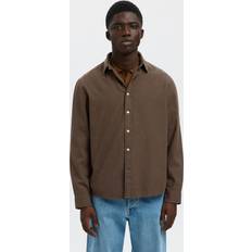 Selected Skjortor Selected Brushed Twist Skjorta - Natur