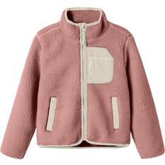Name It Ensfarvet Jakker Name It Fleecejakke Nknmattia Woodrose - Beige/Gammelrosa