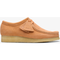 Men - Orange Low Shoes Clarks Mokassin Wallabee - Hellorange