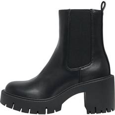 Blokhæl - Blå Støvler Only Chelsea Boot - Sort