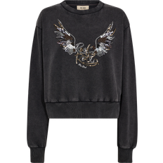 Mos Mosh Tröjor Mos Mosh Elegant Deco Sweatshirt MMCosette - Brun/Guld/Svart/Silver