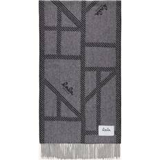 Scarf Svea Tørklæde Sjal - Light Grey Melange/Black