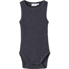 Name It Drenge Bodyer Name It Ombre Blue Nbnwax Uld Rib Tank Body - Mørkegrå