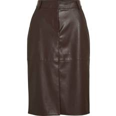 Vila Coated Midi Skirt - Vidagmar
