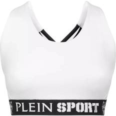 Cykling - Hvid BH'er Logo Top Rund Hals Uld - Hvid