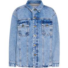 Denim Oversized Denimjacka Med Cool Print