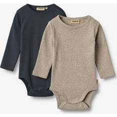 116 Bodys Barnkläder Wheat Body - Navy/Grau
