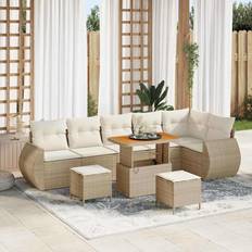vidaXL 9-Delars Trädgårdsoff Set 90 x 55 x 71 cm Loungeset
