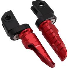 Motorcycle Front Foot Pegs CNC Aluminium Alloy - Red