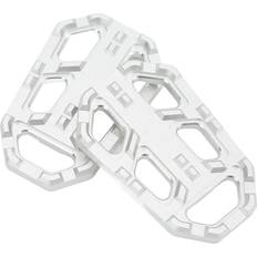 Motorcykelfotpinnar Motorcycle Widen Footrest Pedals Aluminium Alloy - Silver Silver