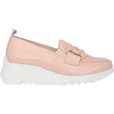 Velcrobånd Loafers Wonders Pink Patent Dames Loafer Uld - Lyserød