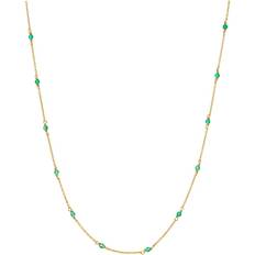 Syster P Halsband Syster P Santa Monica Gold Necklace - Grön