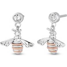 Topaz Earrings Clogau Nature's Wonder Sterling Silver Honey Bee Drop Earrings - Metallic