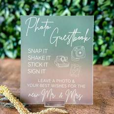 Guest Books on sale Shein Wedding Photo Guestbook Sign Acrylic
