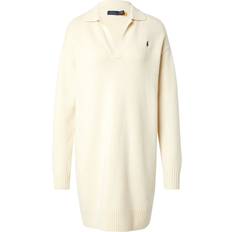 Polo Ralph Lauren Beige Kjoler Polo Ralph Lauren Strikkjole - Creme/Navy