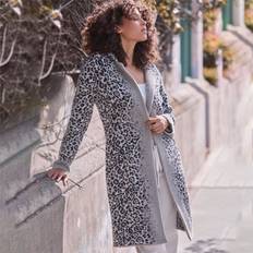 Leopard Trøjer Monari Knitted Coat With Leopard Pattern Stone