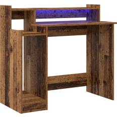 VidaXL Natur Skrivbord vidaXL Med Hylla Gammalt Trä 97 x 45 x 90 cm Skrivbord