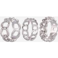 Montini Ringar Montini 3-Pack Kedjeringar - Silverfärg