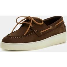 Guess Moccasins Guess Rob Genuine Leather Moccasin - Brown